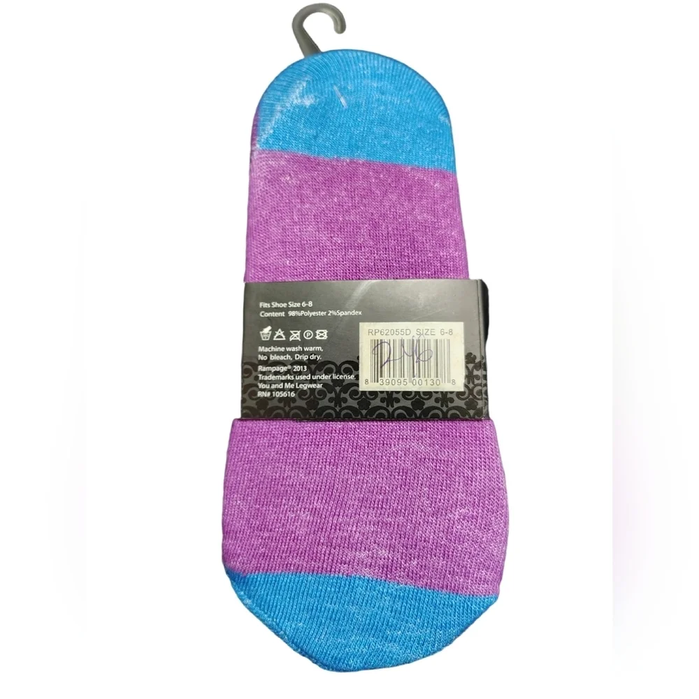 Rampage Girls 4pk Footliners Shoe Size 6-8